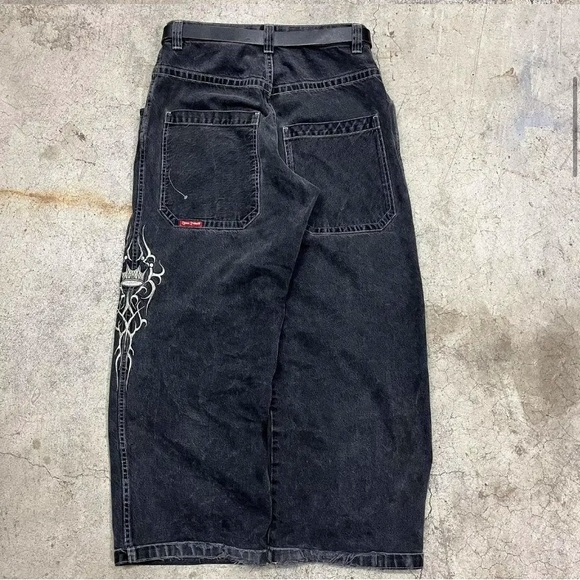 JNCO Jeans Baggy, retro denim with skull embroidery, 90, street wear vibe - Picture 1 of 4